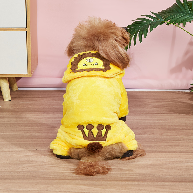 Cute Pet Transformable Embroidered Lion Costume