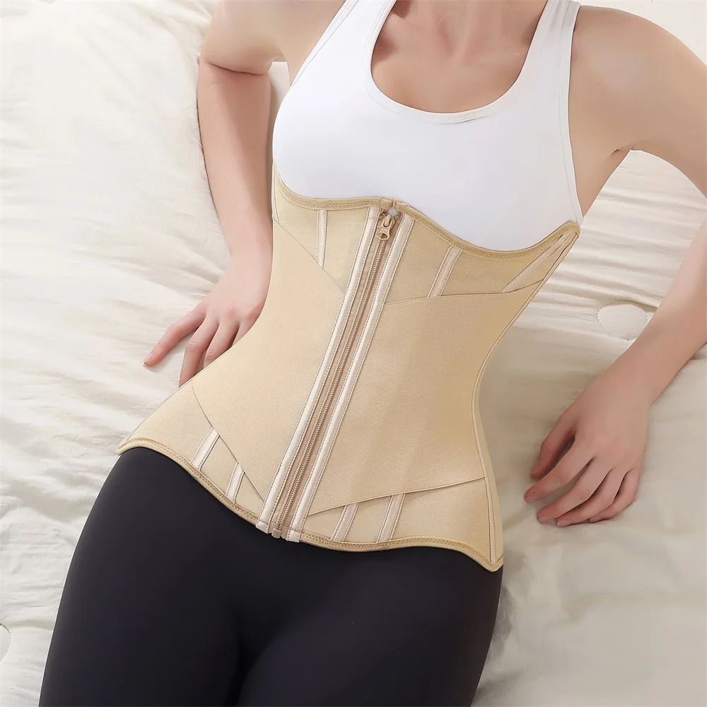 Women Body Shaper Tummy Control Slimming Waist Underwear U shape Zipper Shapewear 250610