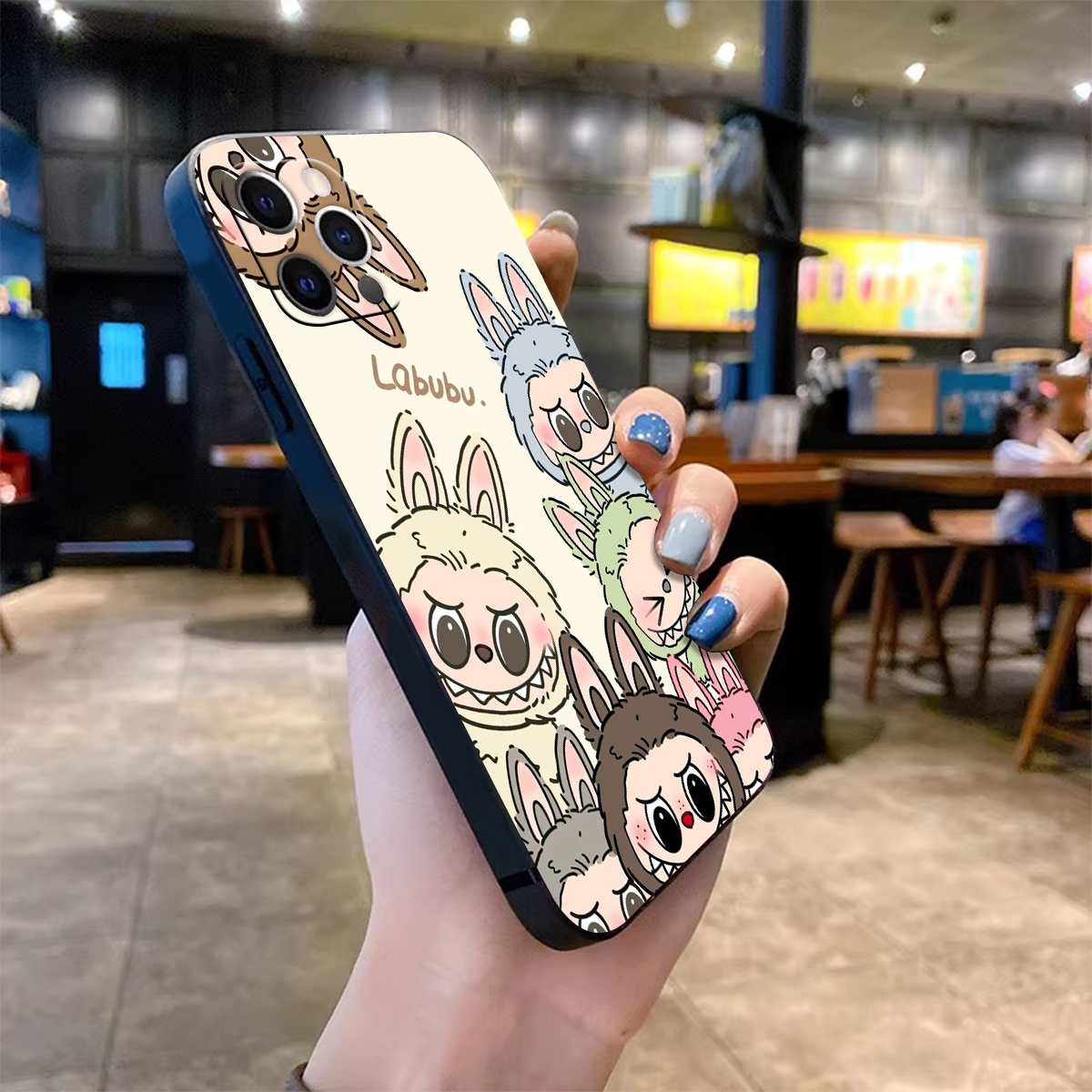 Cartoon Cute Labubu Soft Phone Case for Samsung Galaxy S25 S21 S22 S23 S24 Ultra S20 FE S10 Plus Note 10 20 Ultra