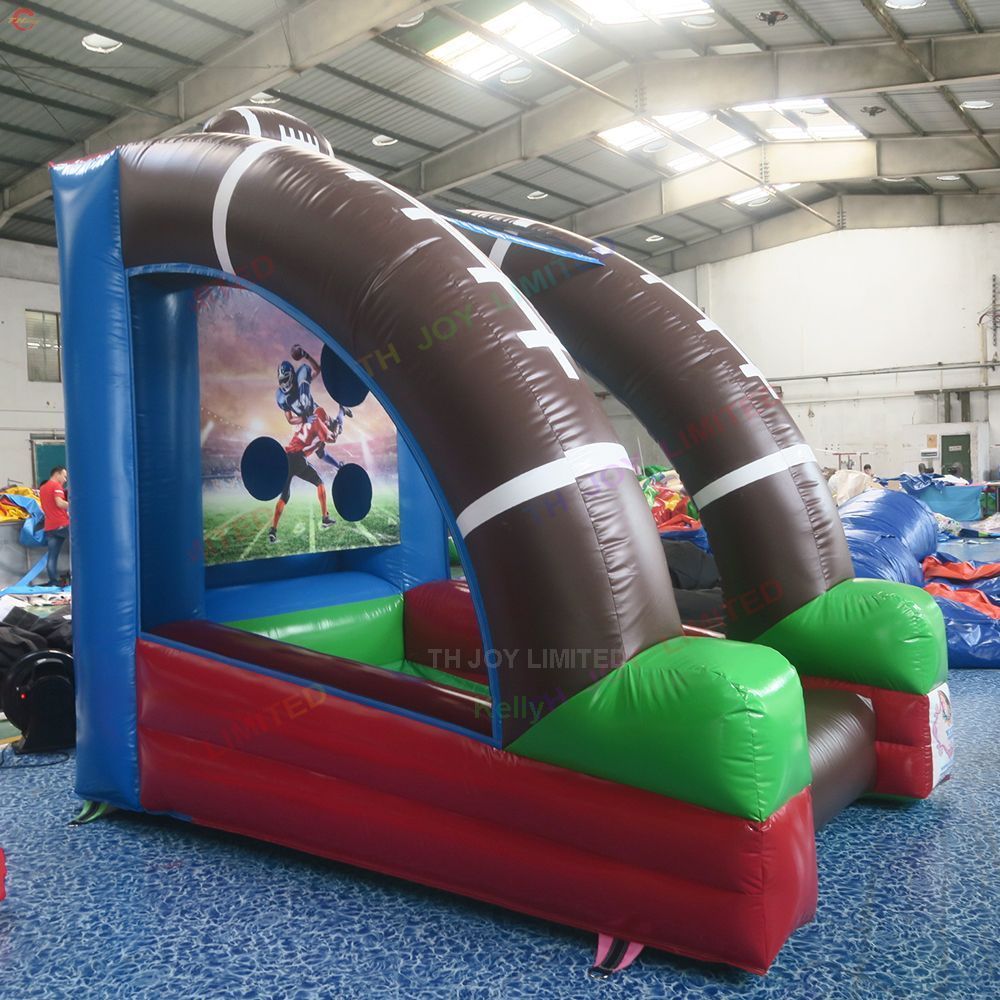 Free shipping 3mLx2mWx3mH (10x6.5x10ft) with 6balls Outdoor Activities commercial inflatable rugby tossing sport game for sale