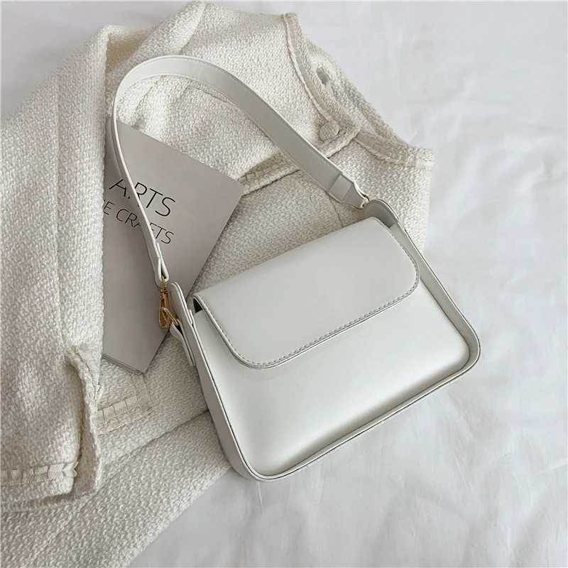 Chic Simple Small Flap Shoulder Bags For Women Solid Color Pu Leather Handbag Clutch Lady Crossbody Purse Messenger BagXJ250610