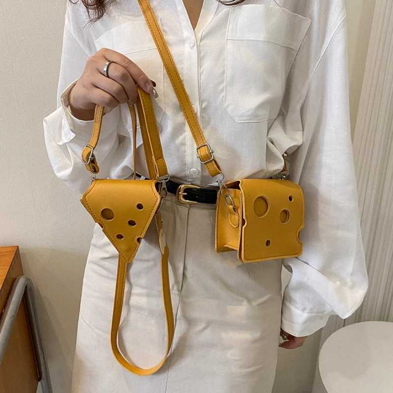 Womens Triangle and Square Cheese Shaped Mini PU Leather Bags Cute Earphone Lipstick Purses Handbags Crossbody Shoulder Bag XJ250610