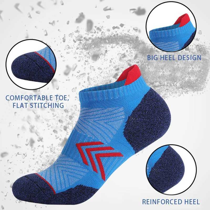 High quality Thickened Mens Socks Breathable Invisible Short Socks Casual Combed Cotton Sports Running Boat Socks for All-Day Z250610