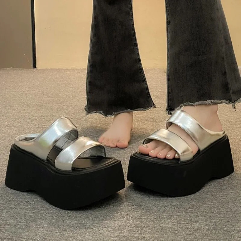 Women Platform Slippers Summer Wedge Sandals er Height Increasing Slippers Outdoor Casual Beach Slippers for Women 250609