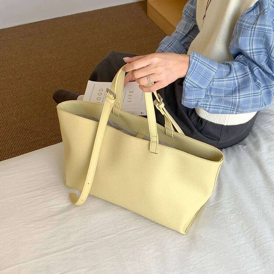 Casual Soft Tote Bag PU Leather Shoulder Bags for Women NEW High Quality Handbags and Large Shopper Purses