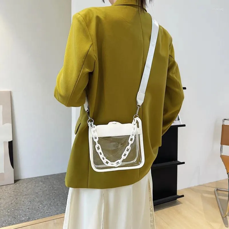bag Shoulder Purse Designer 2025 New Clear Transparent Crossbody Bag Female Jelly Handbags And Purses Acrylic Chain Square Bolsos