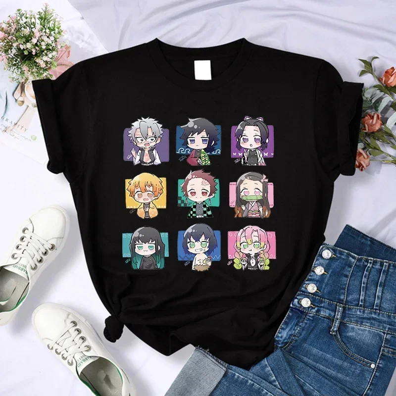 Demon Slayer Anime Designer T Shirt Women Kimetsu No Yaiba Nezuko Tshirt Female Tanjirou Kamado Graphic Tee Shirt Japanese Anime Manga Clothing
