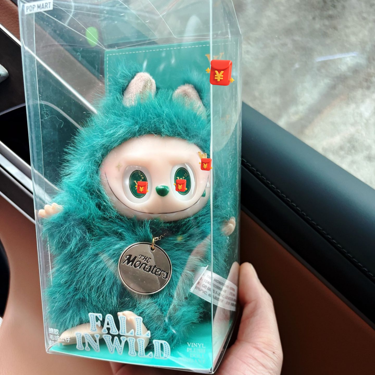 Free shipping Labubu The Monsters Heartbeat aron Enamel Face Pvc Figurine Tabletop Ornament Kawaii Doll Kid Birthday Gift