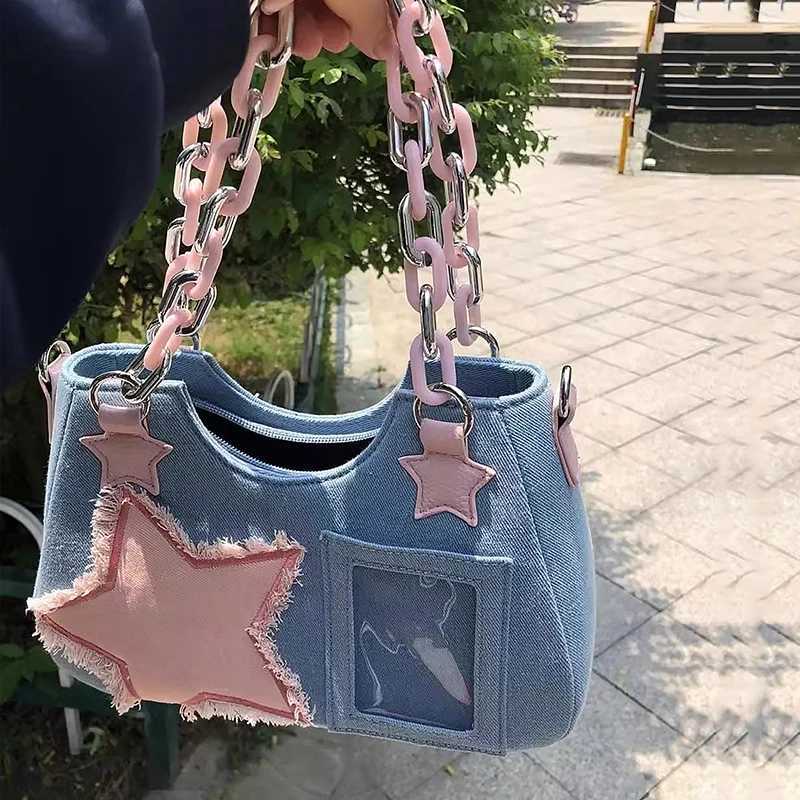 Denim Women Underarm Shopper Totes Large Capacity Designer Hobo Shoulder Bag Luxury Womens Handbag Small Crossbody Bag XJ250610