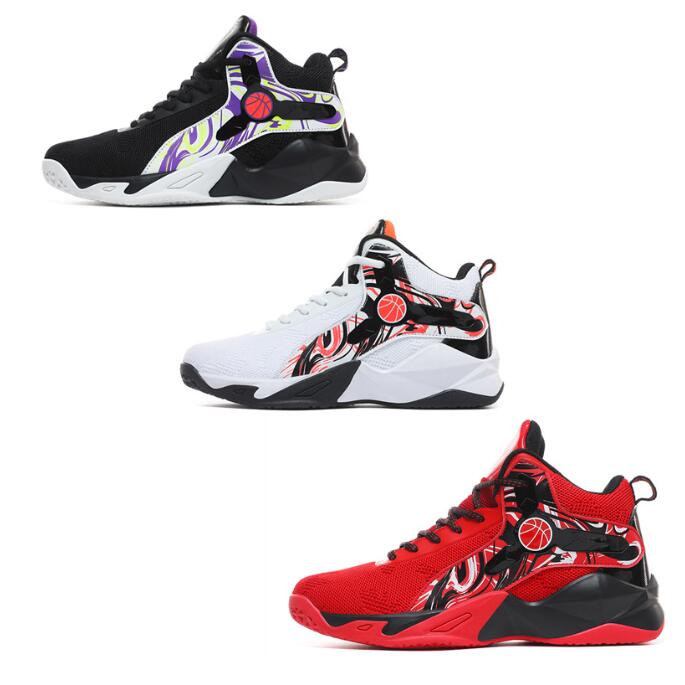 Teenager Basketball Designer Shoes Student Sports Training Competition Actual Friction Sound Anti slip Wear resistant China-Chic Shoes Z 6.7-10