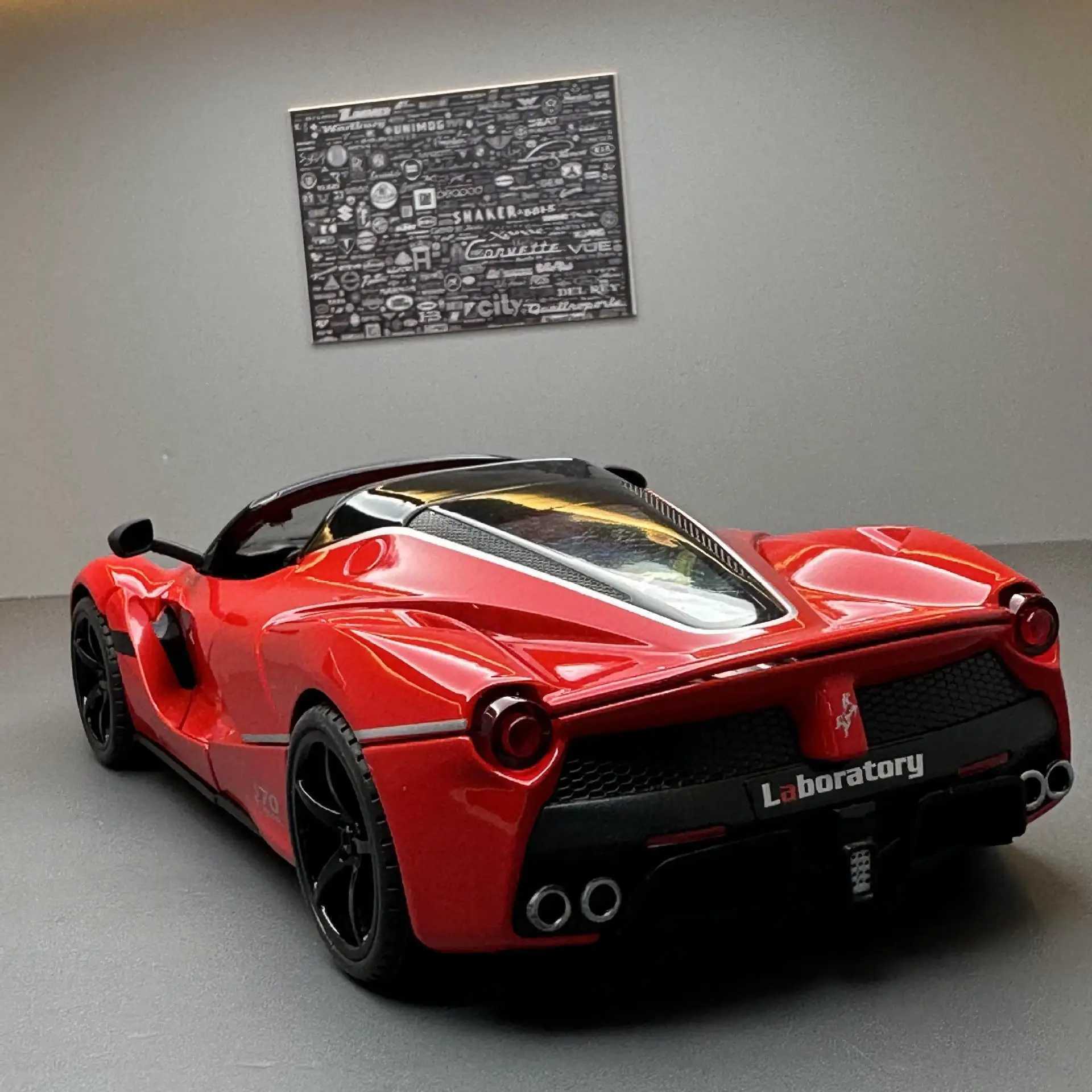 1 22 Ferrari Laferrari convertible Alloy Racing Car Model Diecast Metal Toy Vehicles Car Model Simulation Kids Toy Gift E187 Z250611