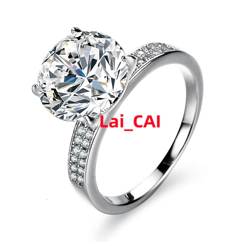 Fine Jewelry Fashion 925 Sterling Silver Ring 5ct Women Diamond Moissanite Ring Rings