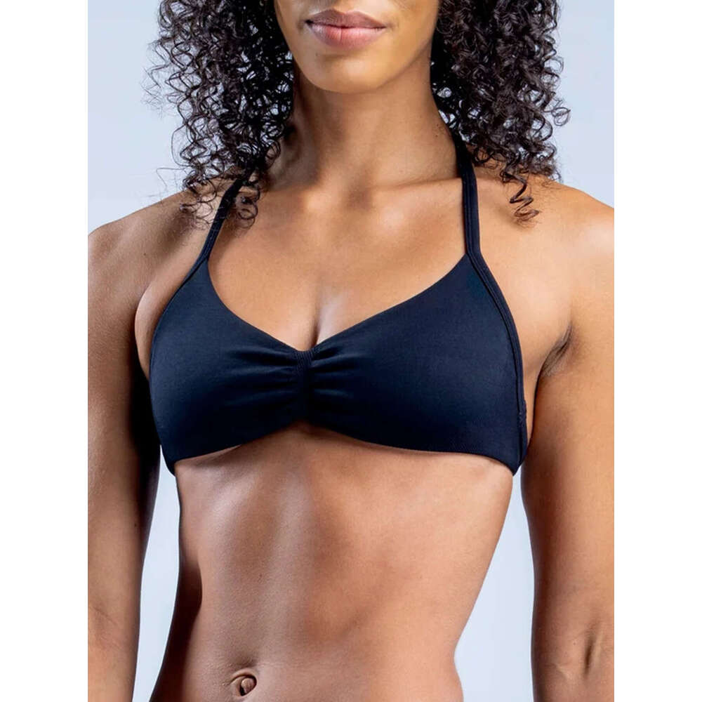 DHEssentials Womens Seamless Sports Bra Strappy Back High Elastic Yoga Workout Crop Top Activewear Fitness Bra