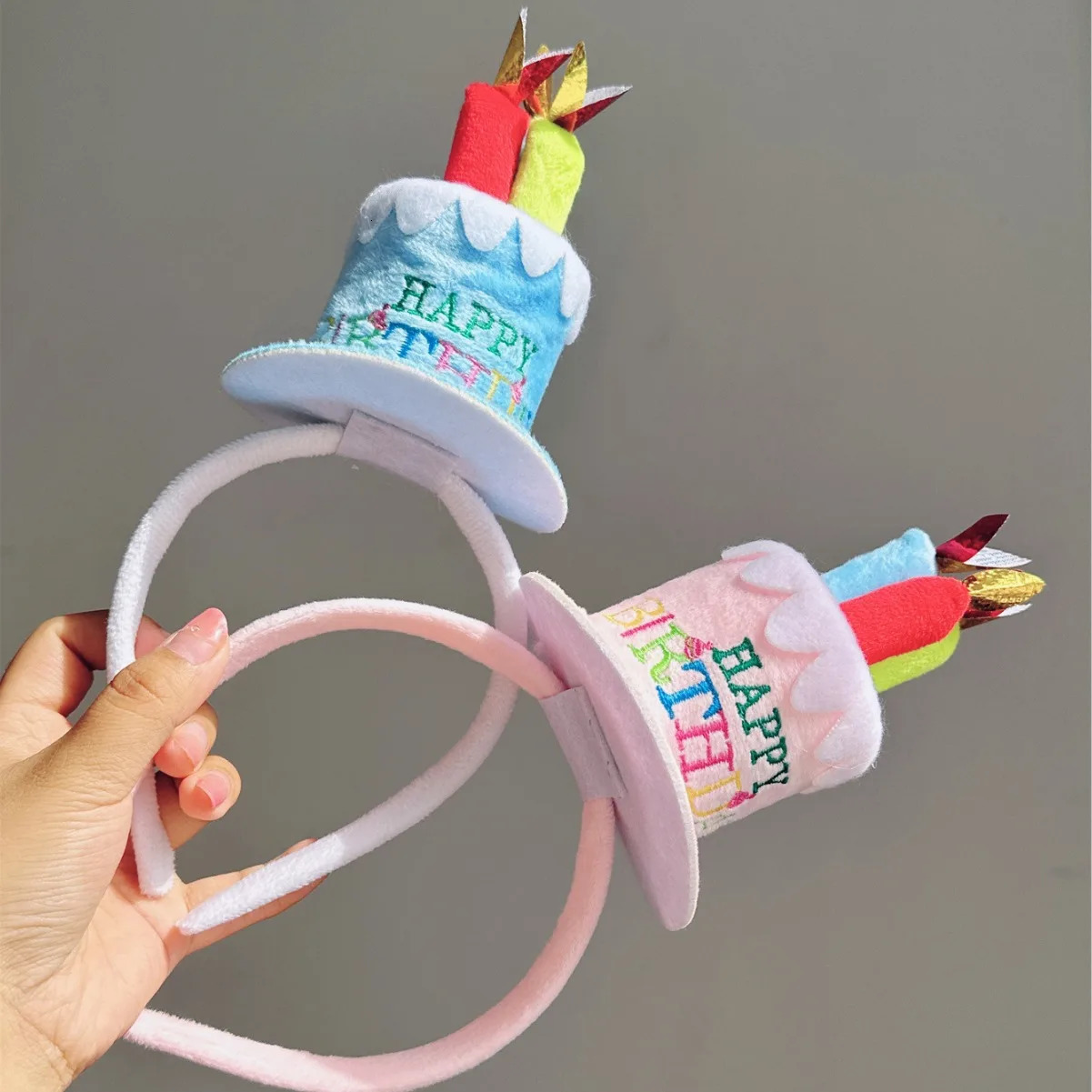 Hair Accessories Birthday Hairband Candle Happy Birthday Korean Style Headband Cake Colorful Women Hair Hoop Headwear 250610