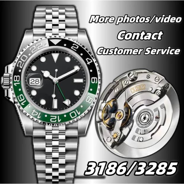 Mens Top Cal.3285 Automatic Mechanical 72-hour power reserve Ceramic Bezel Sapphire Slip Buckle Super Clone GMT Clean Factory Watch