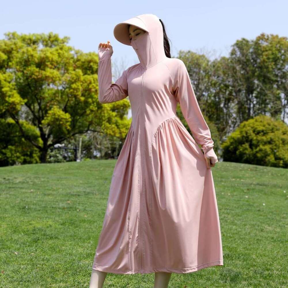 Designer Clothing 2025 Long Full Body For Women, Summer Ice Silk UV Skirt, Slim Fit Jacket With Large Brim Sun Protection Clothing