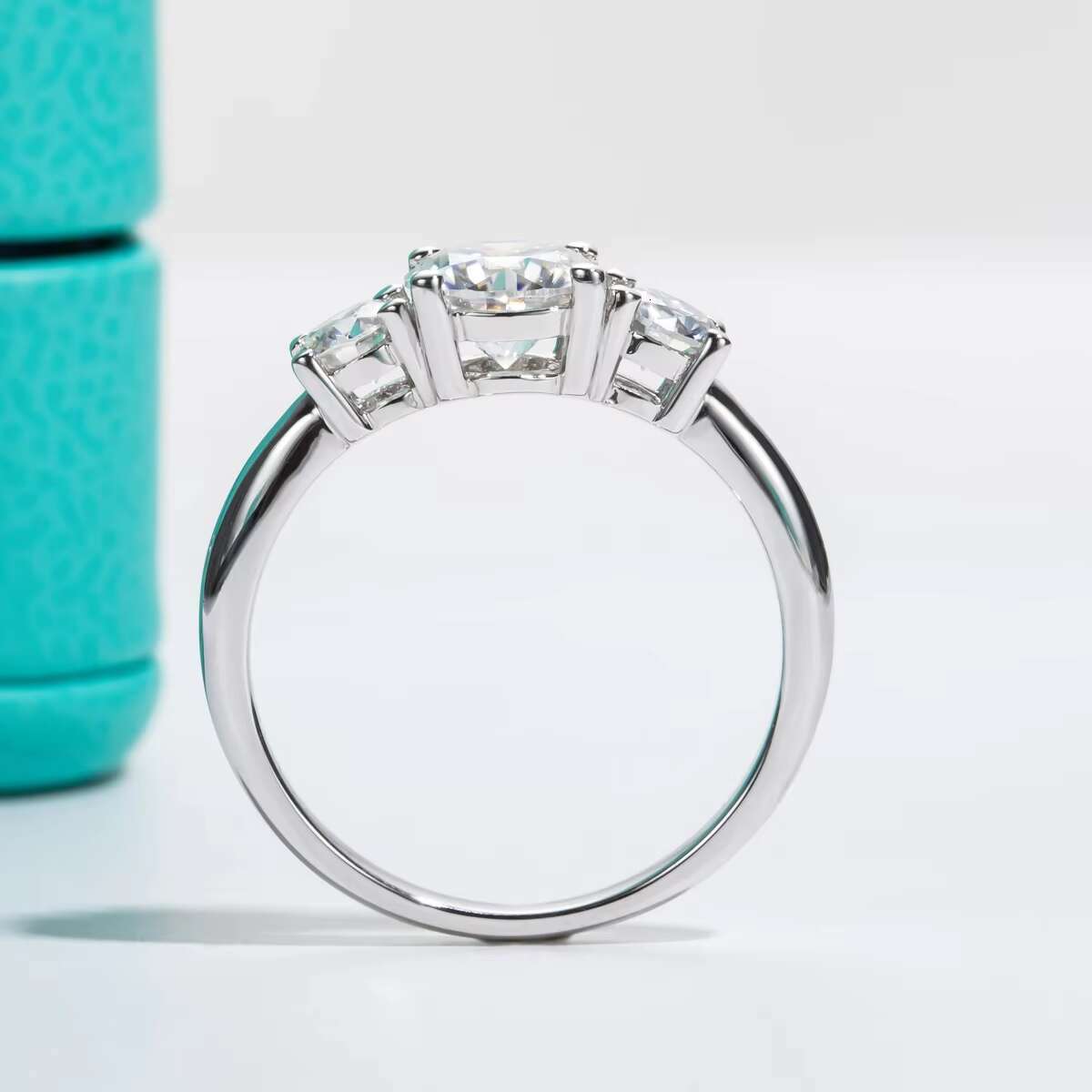 1.6ct Moissanite Engagement Ring - D Color 925 Sterling Silver Promise Wedding Ring for Women - Fine Jewelry Wholesale