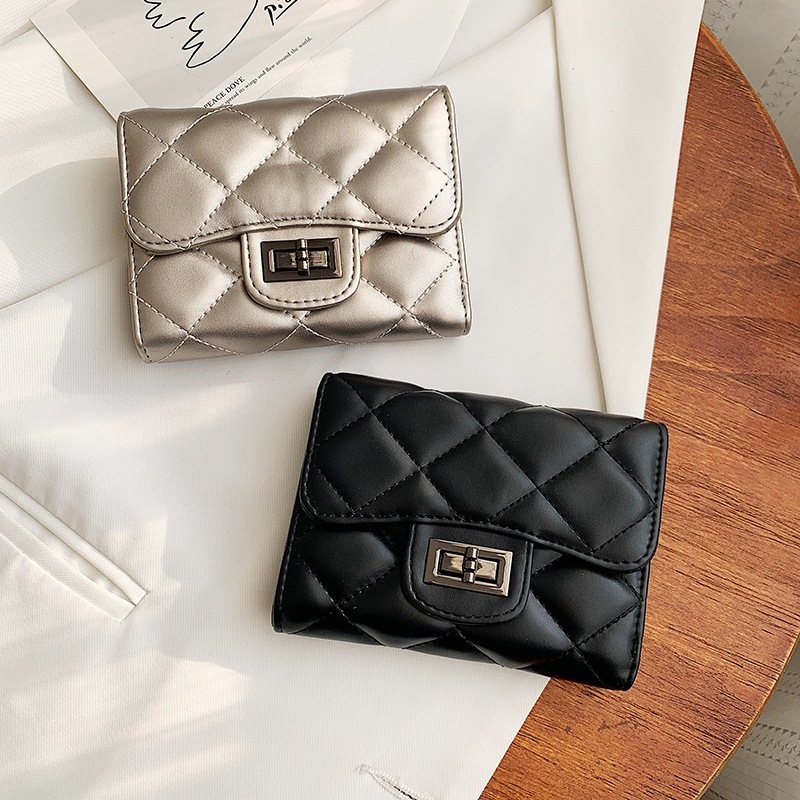 2025 New Luxury Bag Style Quilted Wallet For Women Short Korean Version Versatile New Free Delivery Designer Bag Foldable Simple Card Holder Coin Purs