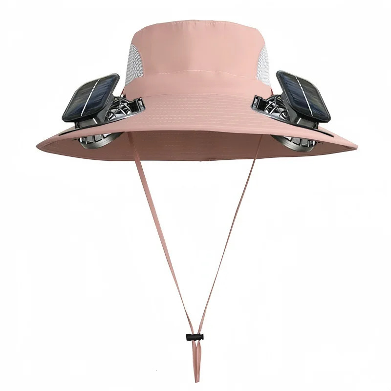Mens Fishing Cap Solar Charging Fan Outdoor Work Summer Casual Mountain Climbing Travel Fisherman Hat Sports Entertainment 250529