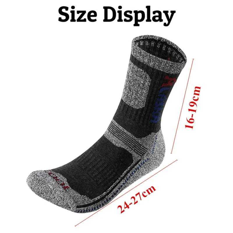 Mens Outdoor Sports Socks Suitable for Hiking Mountaineering Sweat Absorption Breathable Pure Cotton Sports Socks Z250610