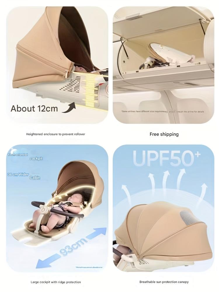 Two-Way V16 Folding Baby Stroller for Newborns - Light Weight, Easy-to-Carry Design Allows Sit-Up and Lie-Down Positioning