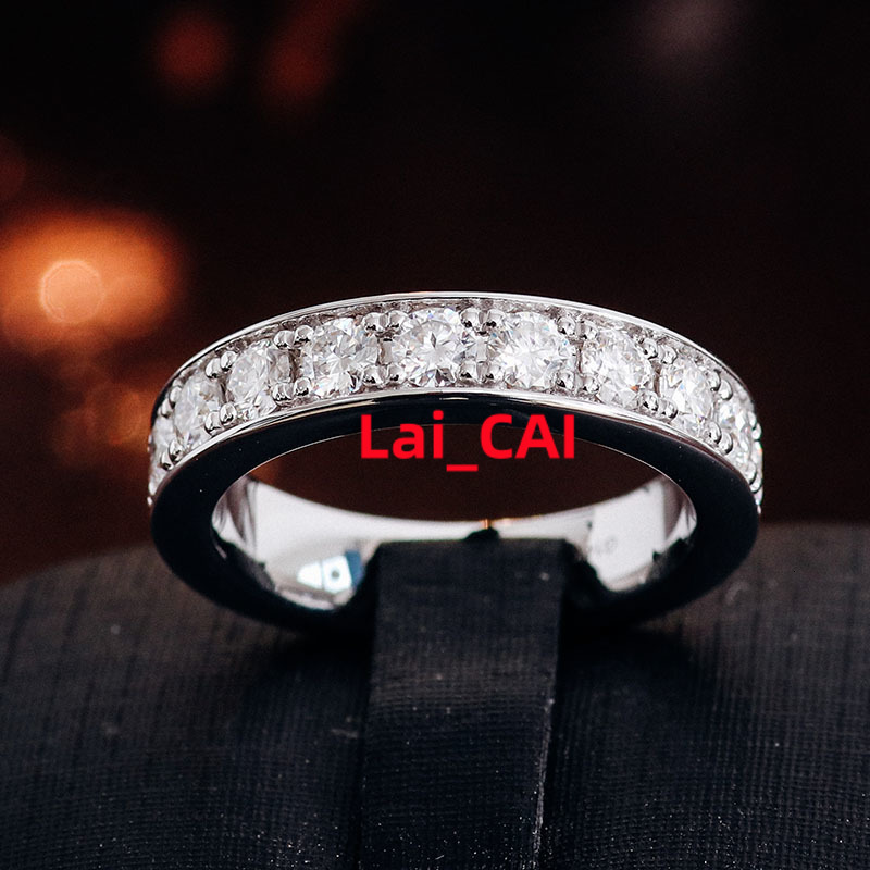 Fine Jewelry 925 Sterling Silver Moissanite Rings Jewelry Wholesale 3mm VVS Diamonds Wedding Band Ring