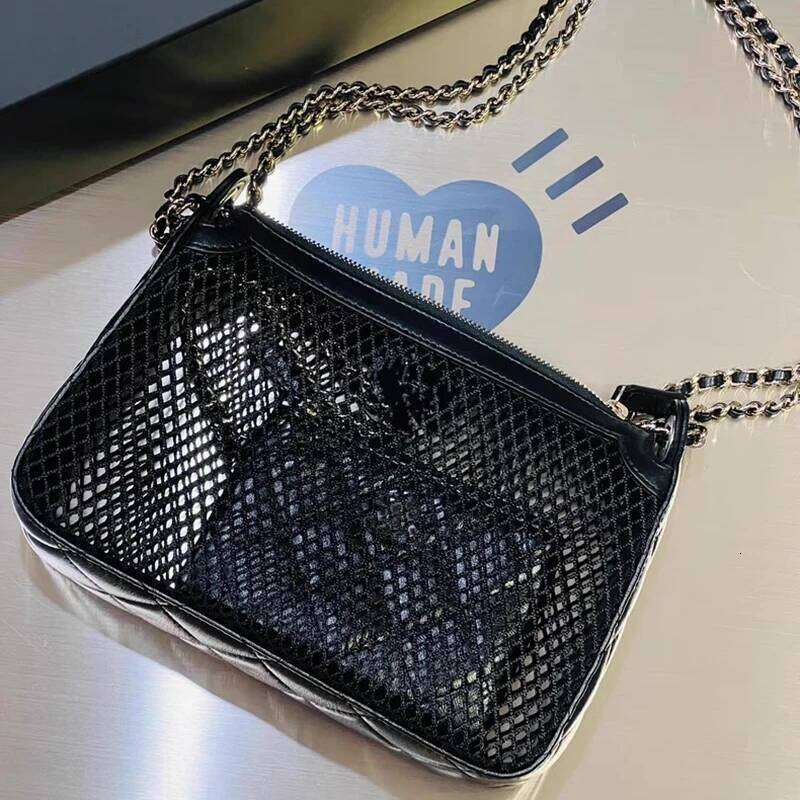 Celebrity style hollow fishing net 2025 new design summer fashion chain one-shoulder crossbody bag women's handbag