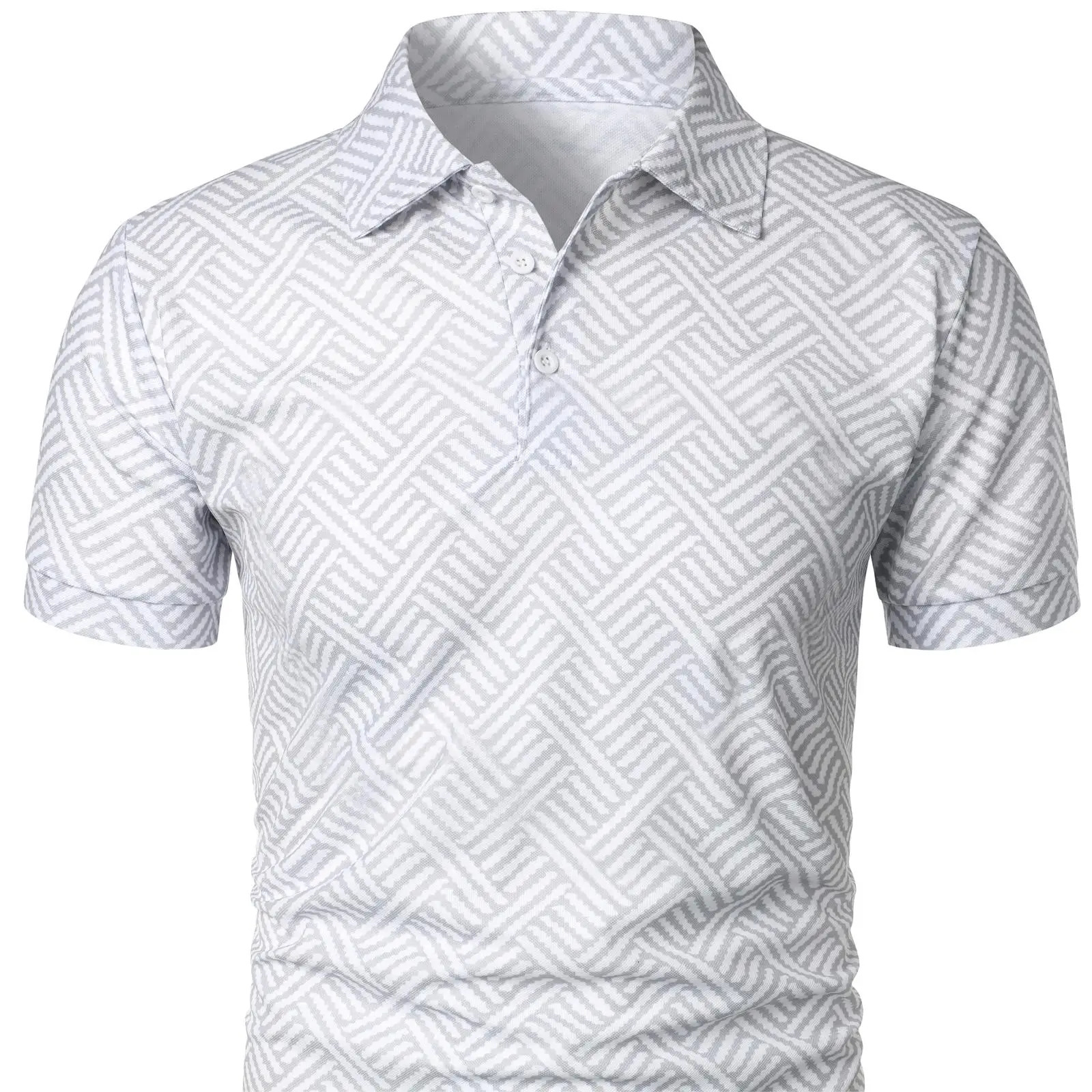 Mens summer fashion casual 3D printed Polo shirt lapel top shortsleeved 250610