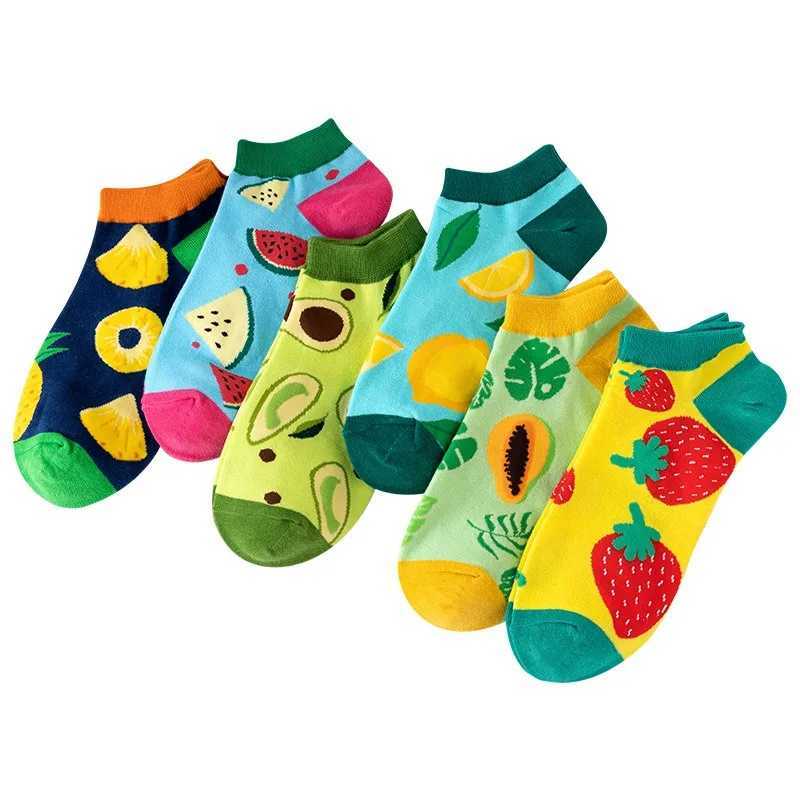 6 Pairs 2024 New Fashion Lovely Colorful Harajuku Cute Unisex Casual Short Socks Funny Cartoon Kawaii Women Socks Z250610