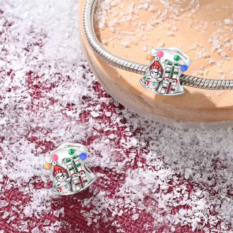 2024 New Christmas Charms 925 Sterling Silver Playful Santa Tree Beads Sweater Dangle Charm Fits Original Bracelet For Gift XJ250611