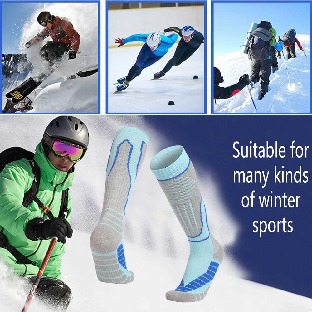 1 Pair Thermal Winter Cotton Women Ski Socks Children Sports Socks Snowboarding Cycling Adult Skiing Thicker Leg Warm Z250610