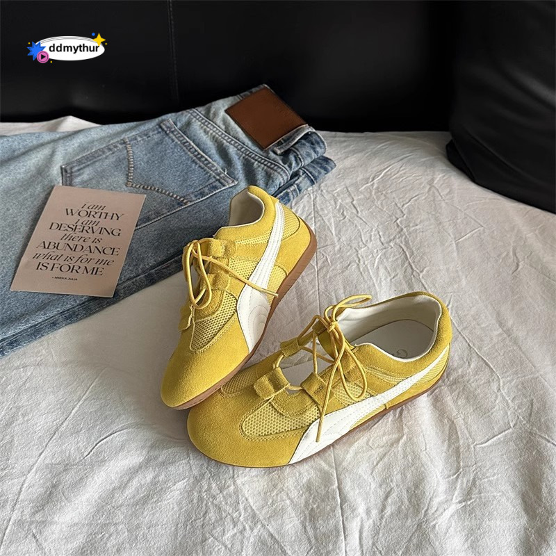 De Xun Summer Breathable Mesh Women's Casual Low-top Sneakers Color-blocking Flat Agan Shoes ddmythur