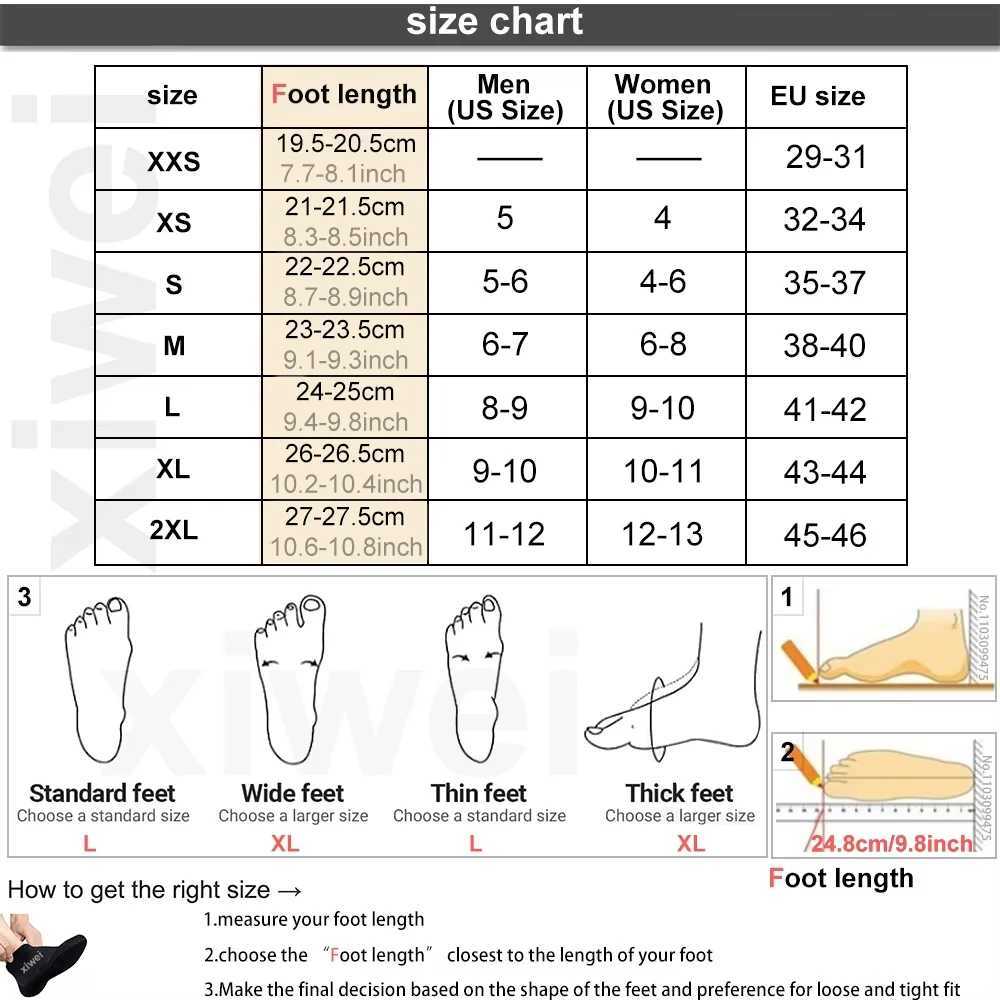 5mm Neoprene Socks 3mm Wetsuit Shoes Non-slip Surf Swimming Fins Socks Elasticity Beach Boots Warm Socks for Snorkeling Diving Z250610