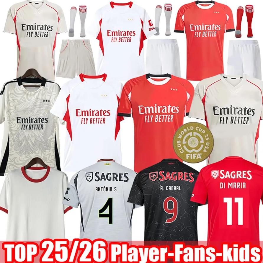 25 26 Soccer Jerseys OTAMENDIA.CABRAL NERES KOKCU 2025 2026 Football Shirts Fans Player Version JOAO VEVES AURSNES ROLLHEISER BeNfIcAs Men Kids Kits Uniforms