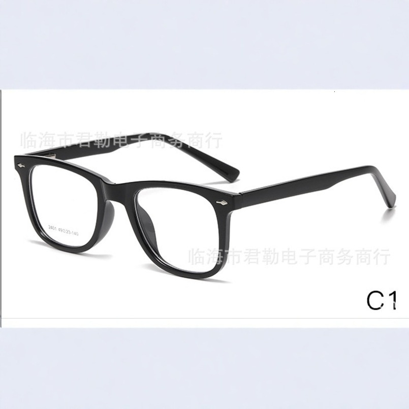 Style Insert Core Imitation Acetate Frame Rivet Non-Prescription Optical Gradient Color Glasses For Women