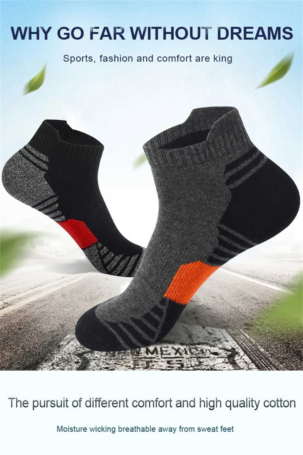 5/10Pairs Mens Ankle Sport Socks - Sweat-absorbing Breathable Comfy Socks For Running Outdoor Activities Z250610
