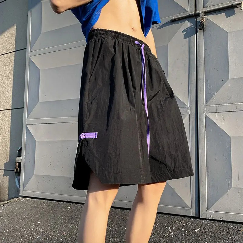 Shorts Mens Summer Chinese Style Buckle 5-point Pants Outdoor Sports Slit Over-knee Half Pants 250611