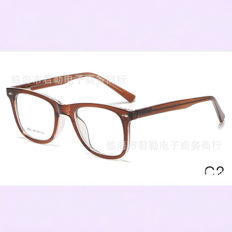 Style Insert Core Imitation Acetate Frame Rivet Non-Prescription Optical Gradient Color Glasses For Women
