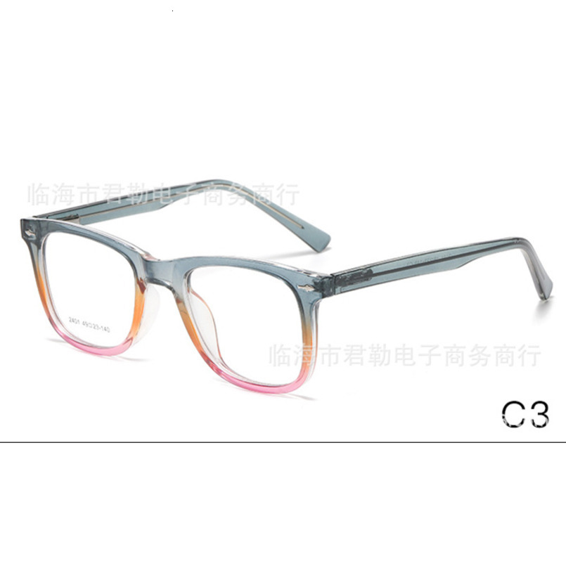 Style Insert Core Imitation Acetate Frame Rivet Non-Prescription Optical Gradient Color Glasses For Women