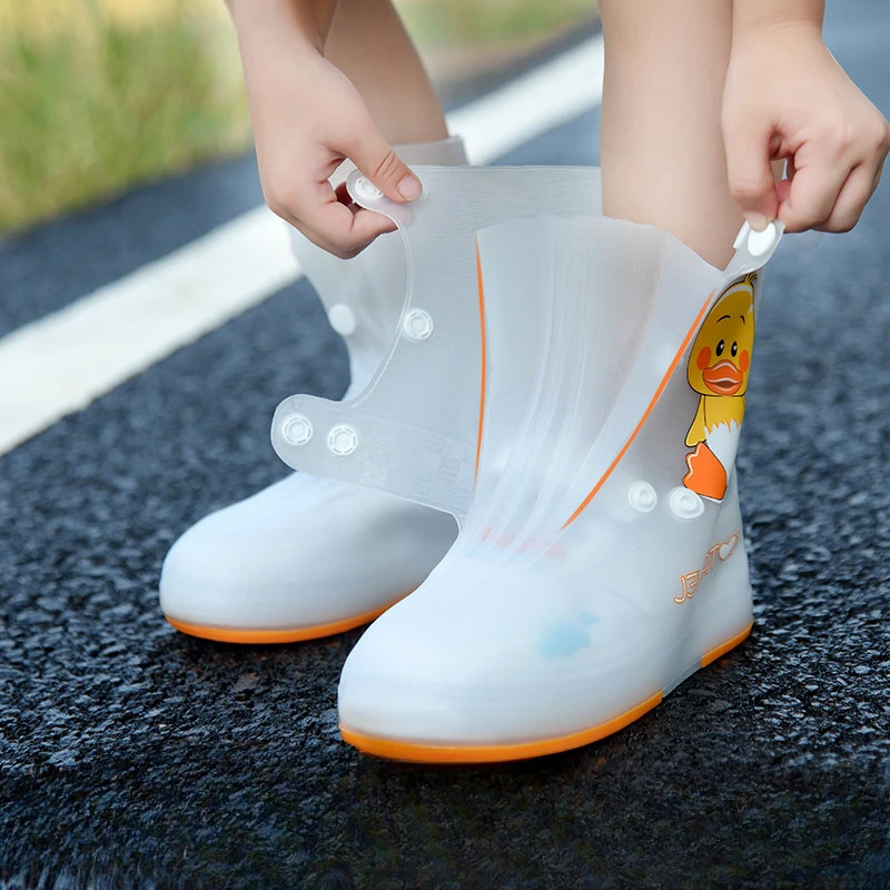 Rainy Day Rain Boots Waterproof Kid Rubber Shoes Cartoon Cute Animal Pattern Flat Bottom Rainproof Student Children Rubber Boots 250611