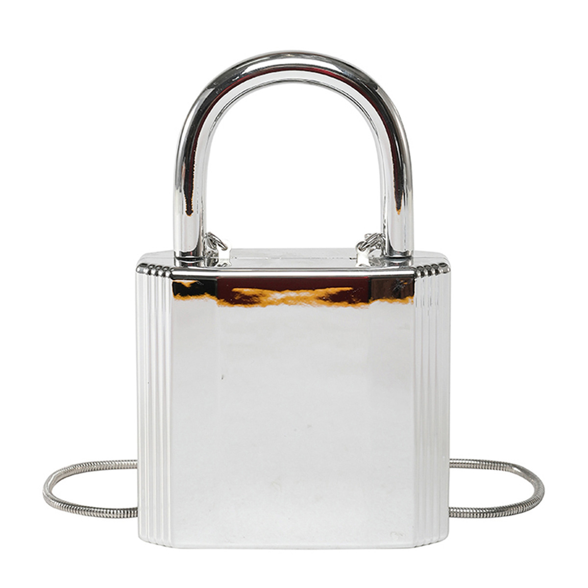 New designer bag Summer Gold Lock Acrylic Crossbody Bag For Women Free delivery Creative Personality Versatile Chain Shoulder Evening Bag