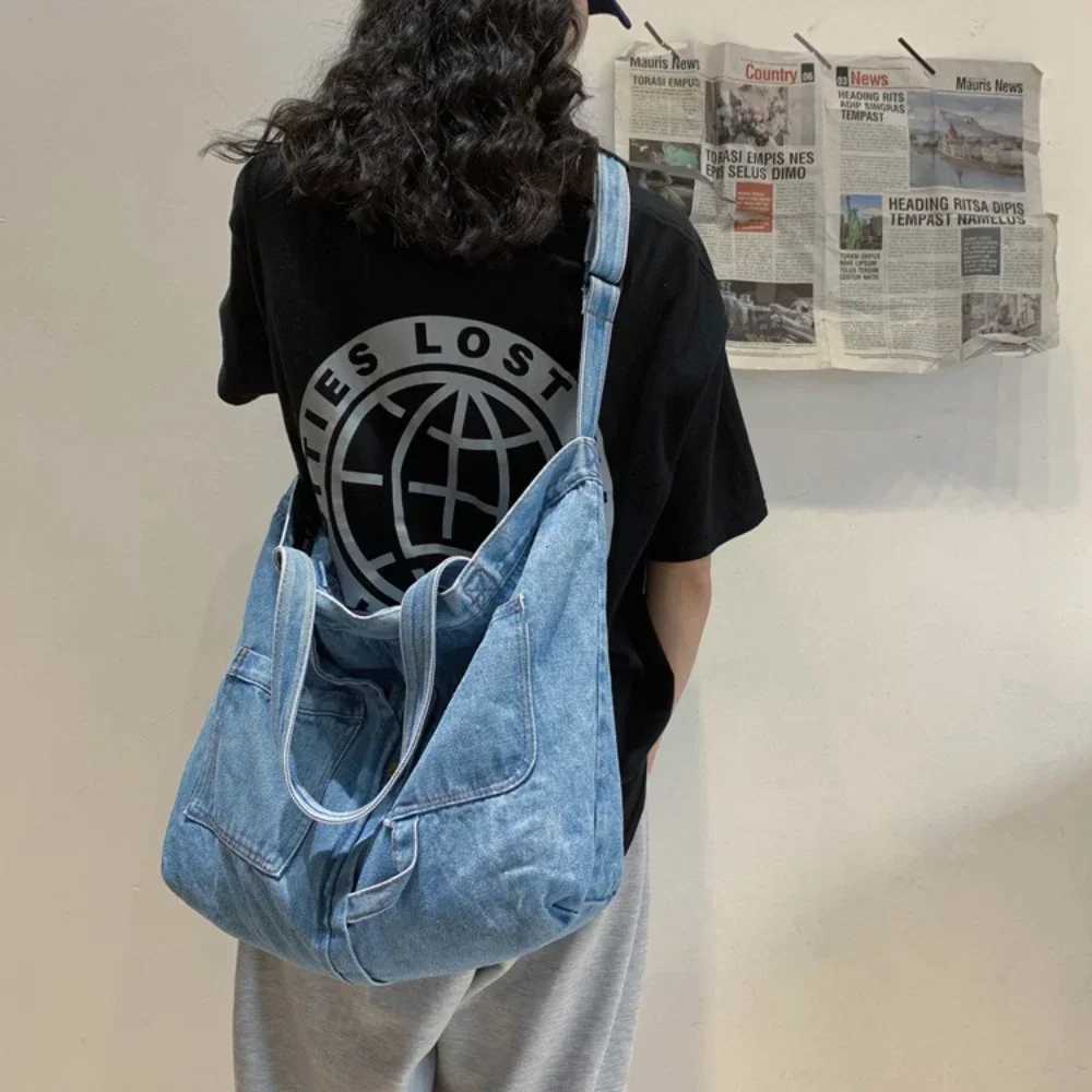 Denim Shoulder Bags for Women Casual Jeans Bags Designer Tote Crossbody Luxury Handbags Denim Shopping Bag Bolsos Para Mujer 2024 XJ250610