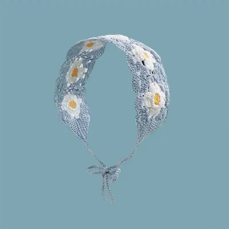 Korean Ins Parent- Sunflower Headband Crochet Hair Bands for Women Girls Hair Accessories Bandana Items 250610