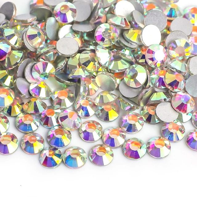 Super Glitter Crystal AB Non Fix s SS3SS50 FlatBack Strass Sewing Fabric Garment Nail Art Decorations 250606