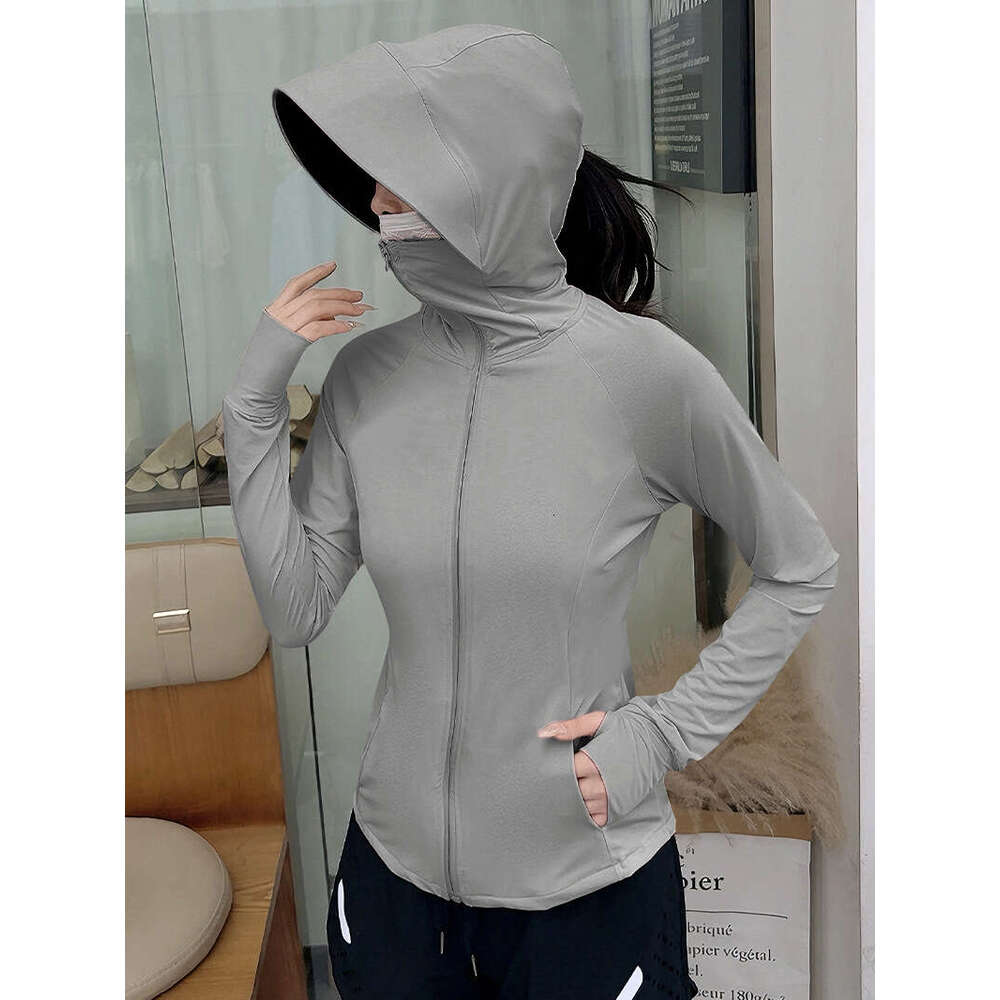 Designer Clothing 2025 Ice Silk Jacket For Women, Cool And Breathable Summer 2025 New Style, UV With Black Coated Brim, Slim Fit Sun Protection Coat