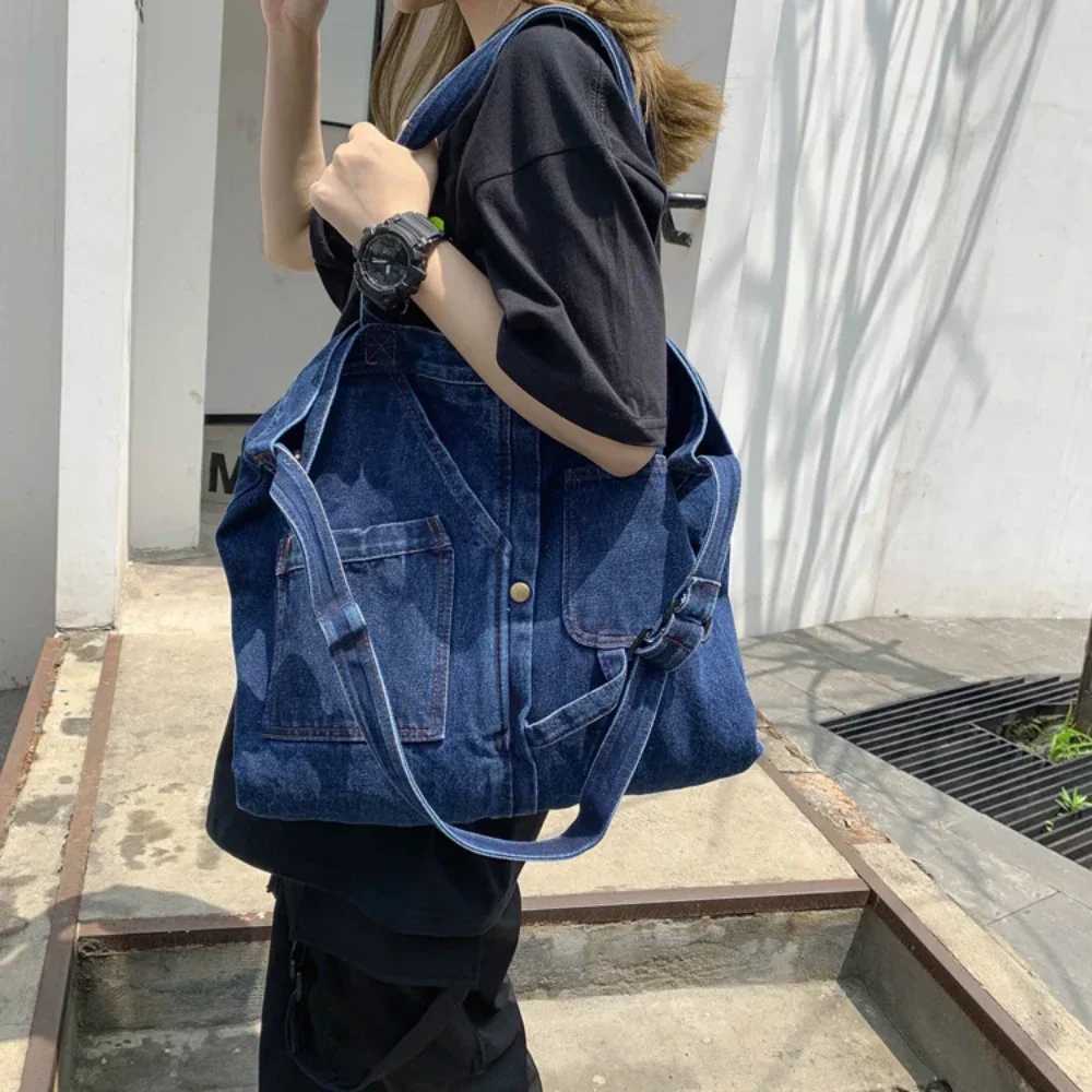 Denim Shoulder Bags for Women Casual Jeans Bags Designer Tote Crossbody Luxury Handbags Denim Shopping Bag Bolsos Para Mujer 2024 XJ250610