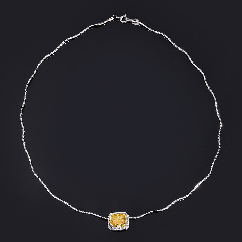 Chic Women's Jewelry Accessory Premium Quality S925 Silver Diamond Chain Necklace