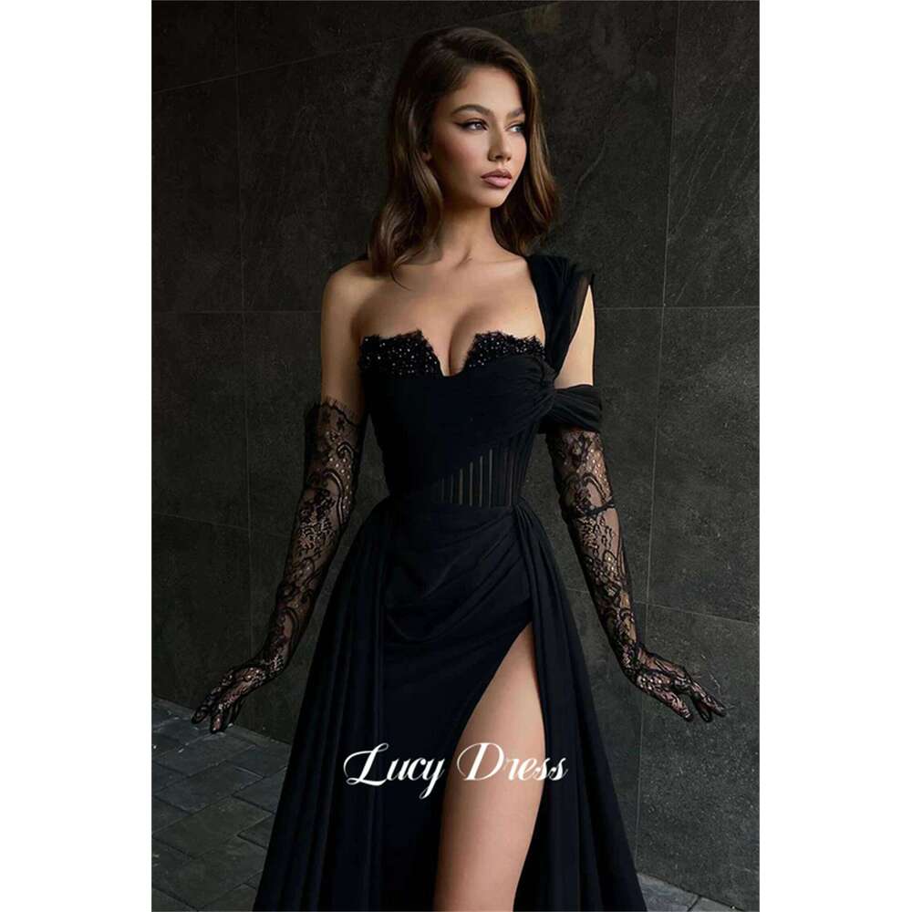 Lucy Luxurious Evening Dress Bead Embroidery Decoration Dresses for Prom Long Wedding Party Sharon Happy 2024 New Customized