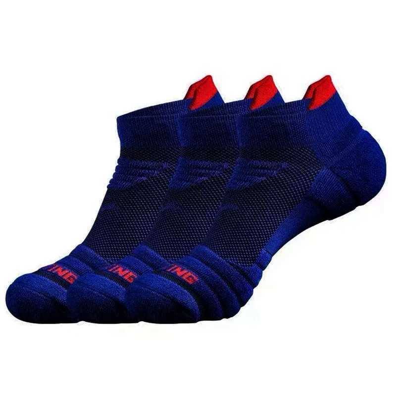 3Pair Professional Fitness Sports Socks Towel Bottom Non-Slip Running Socks Men Women Short Quick-Drying Basketball Training Socks Z250610