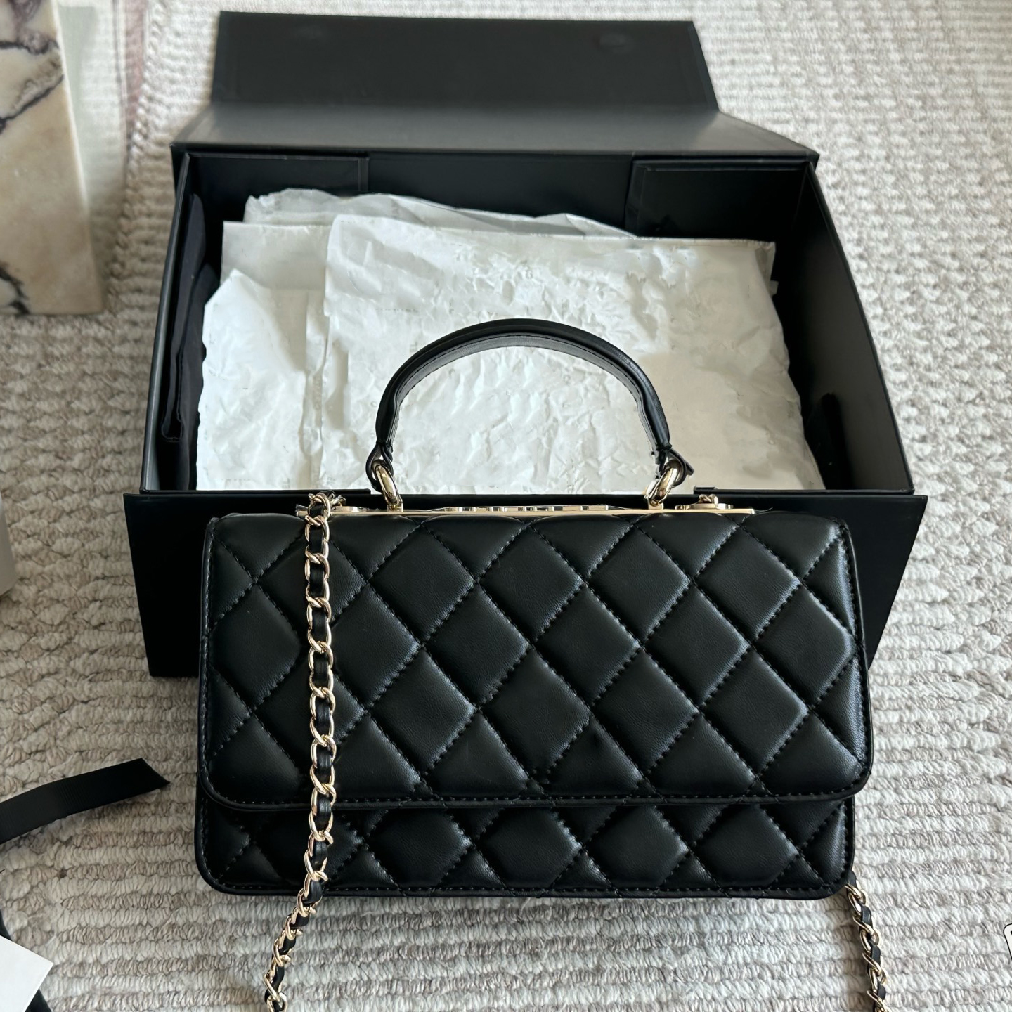 Womens Classic Mini Flap Trendy Handle WOC Bags Turn Lock Gole Metal Hardware Purse Quilted Diamond Lattice Multi Pochette GHW Chain Crossbody Shoulder Handbag 22cm